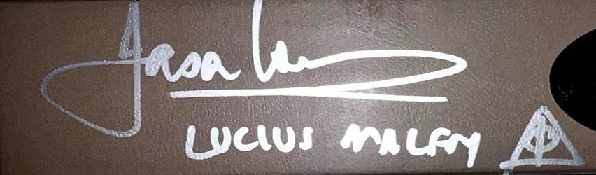 Jason Isaacs signed Lucius Malfoy wand w/character name and artwork (Harry Potter) - Official Pix COA